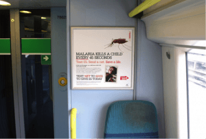ActionAid train SMS ad