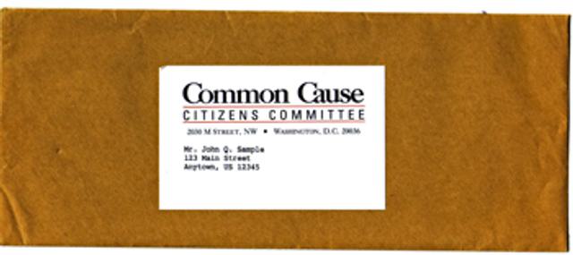 Common Cause envelope