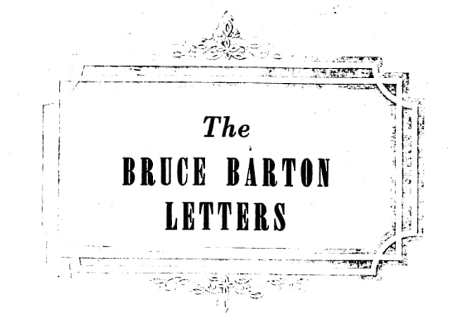 The Bruce Barton Letters