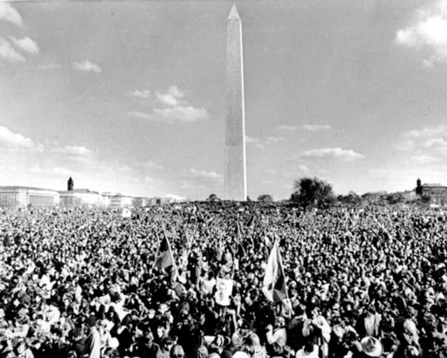 A demonstration against the Vietnam war, USA November 1969.