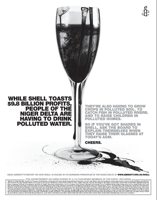 Amnesty’s shame Shell advert.